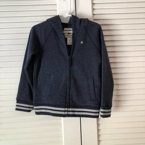 Osh Kosh B'gosh 4T Hoodie Jacket Navy Blue/ Silver